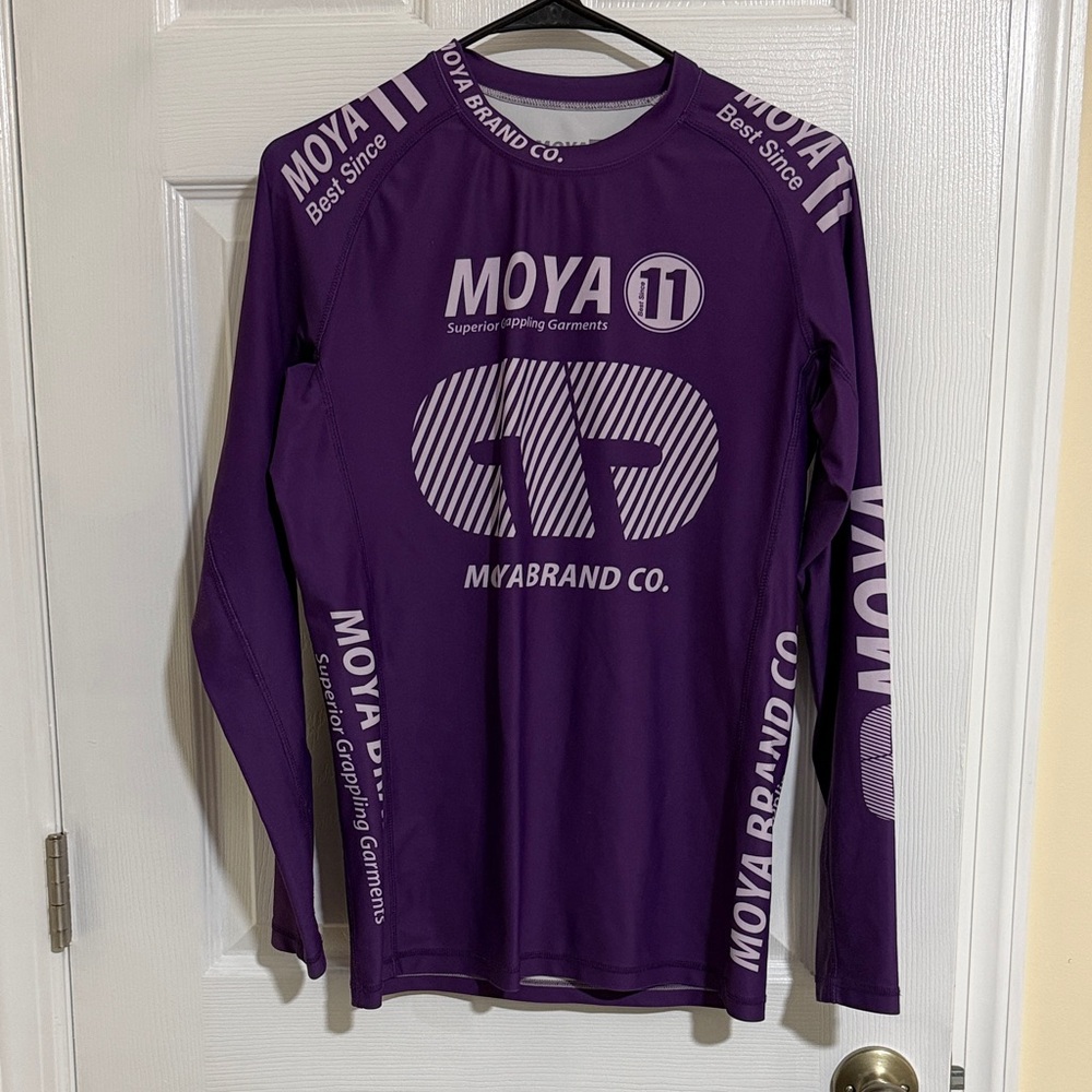MOYA Brand Purple Ranked Long Sleeve BJJ Rashguard